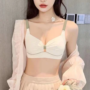 High Quality Summer Thin-Style with Push-Up Breast Lift Wire-Free Breathable for Big & Small Breasts Soft Women's Seamless Bra