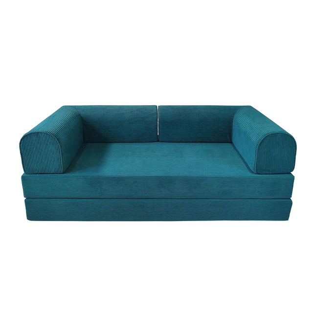 Compress Sofa Modern European Style Reclining Sofa Bed Vacuum Compression Folding Fabric Upholstery Washable for Home Hotel Living Room