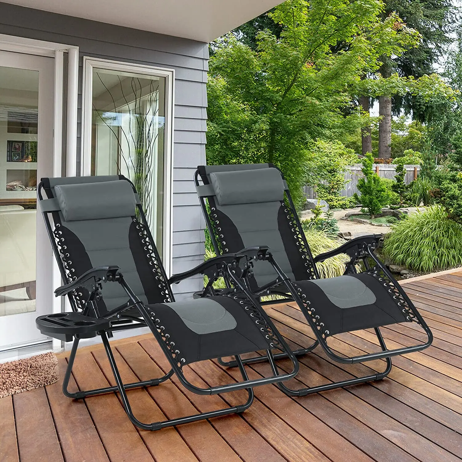 Gravity Recliner Zero Gravity Sun Loungers Set Of Straame Garden