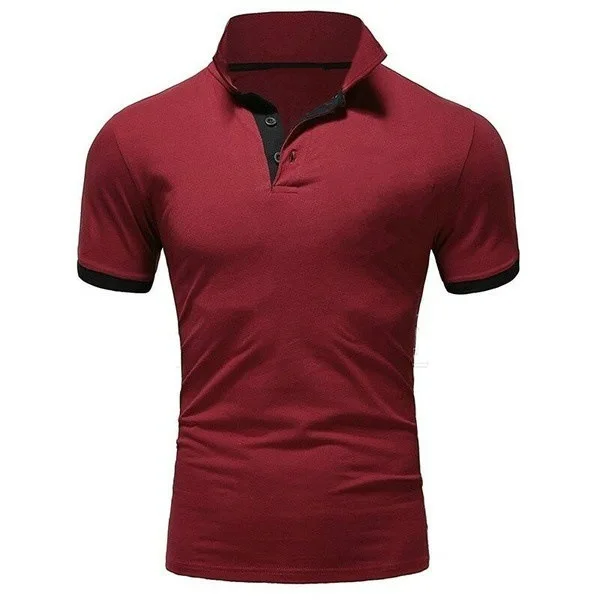 Discounted Custom Logo Men's Polo Shirt Short Sleeve Casual Slim-fit Cotton Tee Top