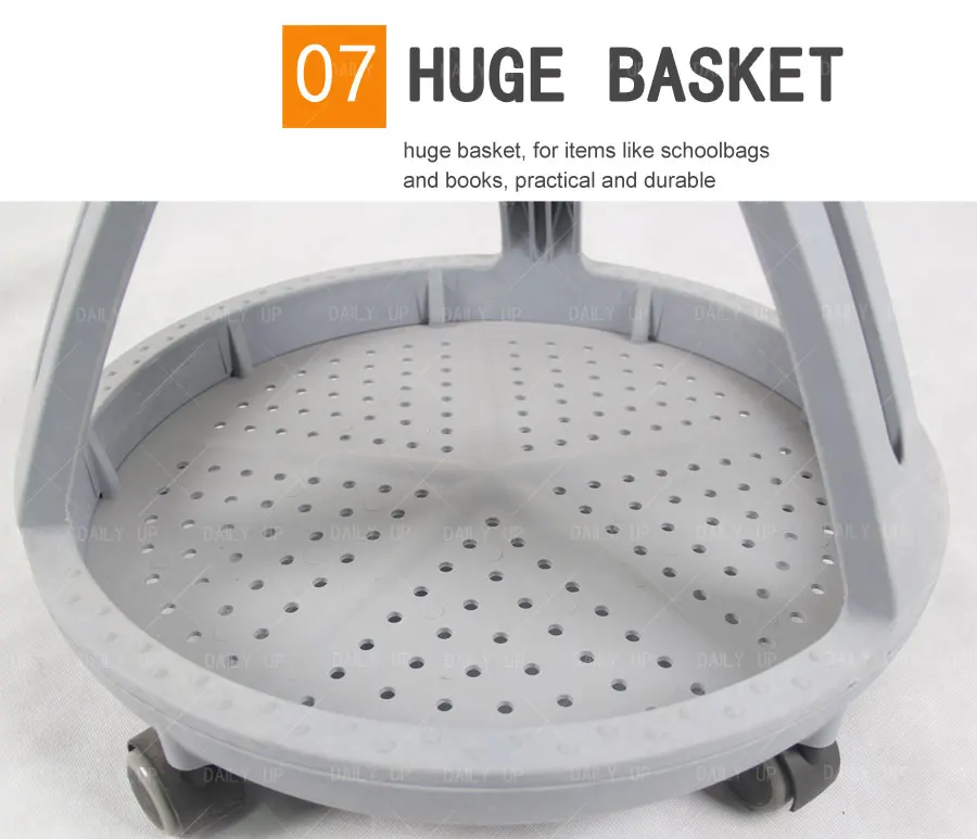 Professional Swivel Training Chair With Armrests For Student Adjustable Reading Chair With Huge Basket For Library Conference