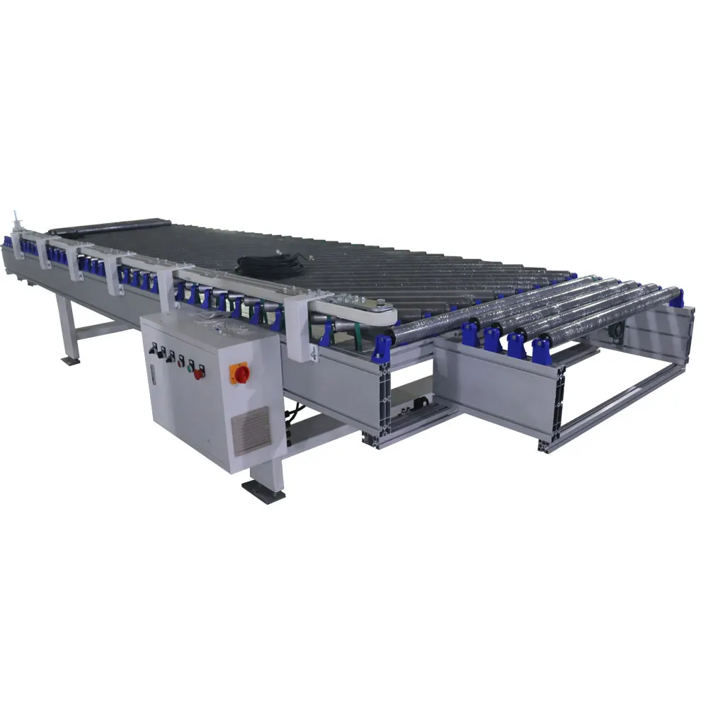 Hongrui High Efficient Transmit With Feeder And Loader Conveyor Automatic Edge Banding Machines Production Line wood door machine line
