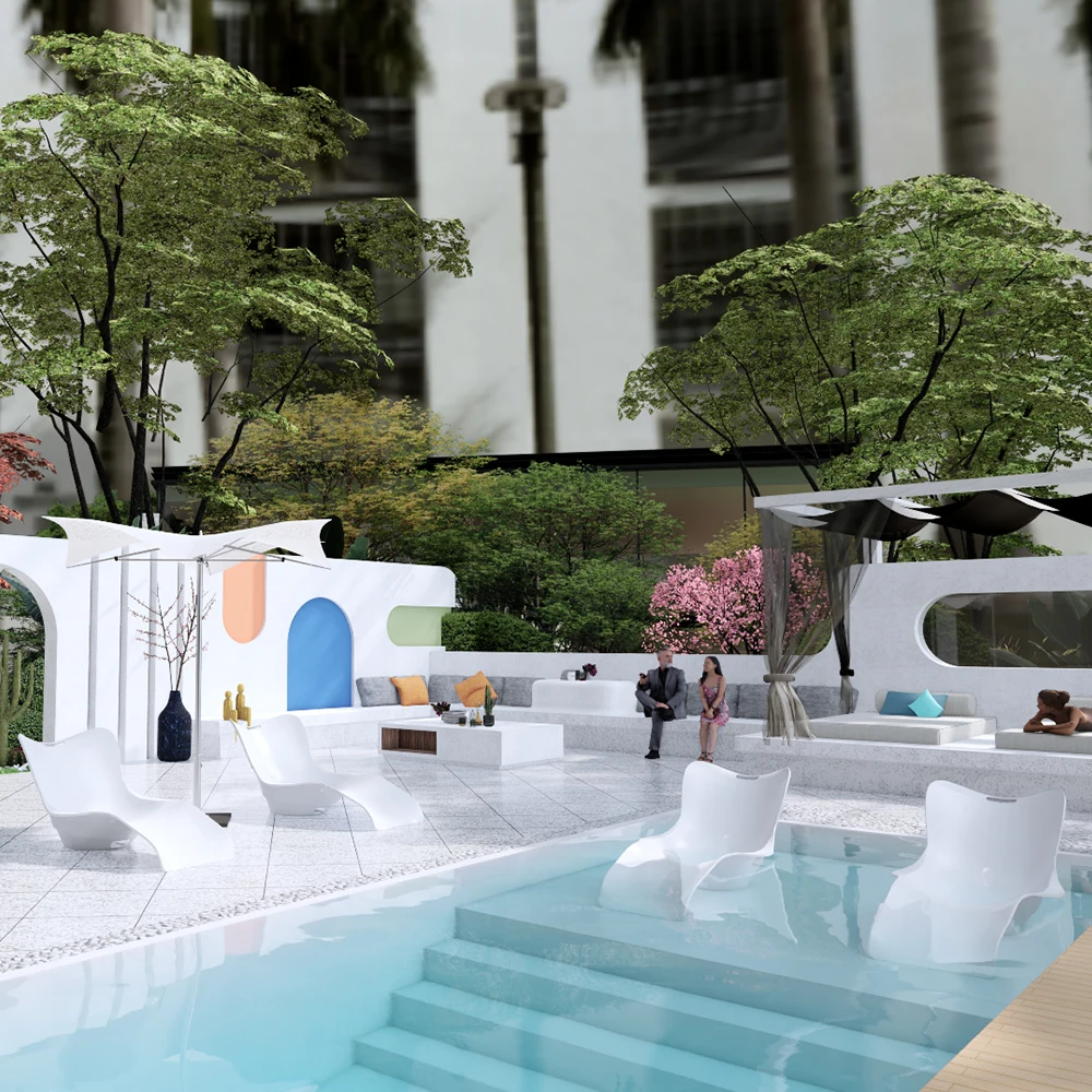 Modern Leisure Outdoor Fiberglass s Shape Heated Swimming Pool