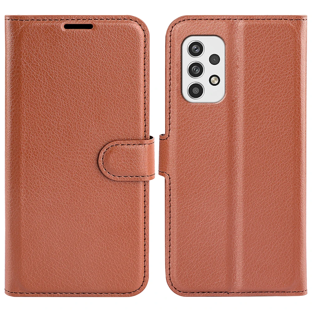 For Samsung Galaxy A23e A23 M23 F23 5G Smartphone Lichi Pu Leather Flip Back Cover Case