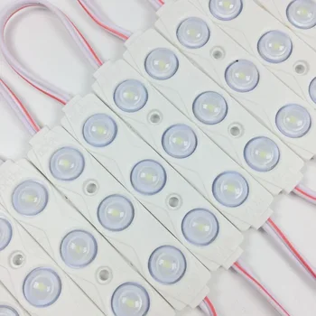 100pcs/lot led injection module 2835 SMD 3 leds waterproof IP68 DC12V 1.5W/piece LED module lights for advertising sign
