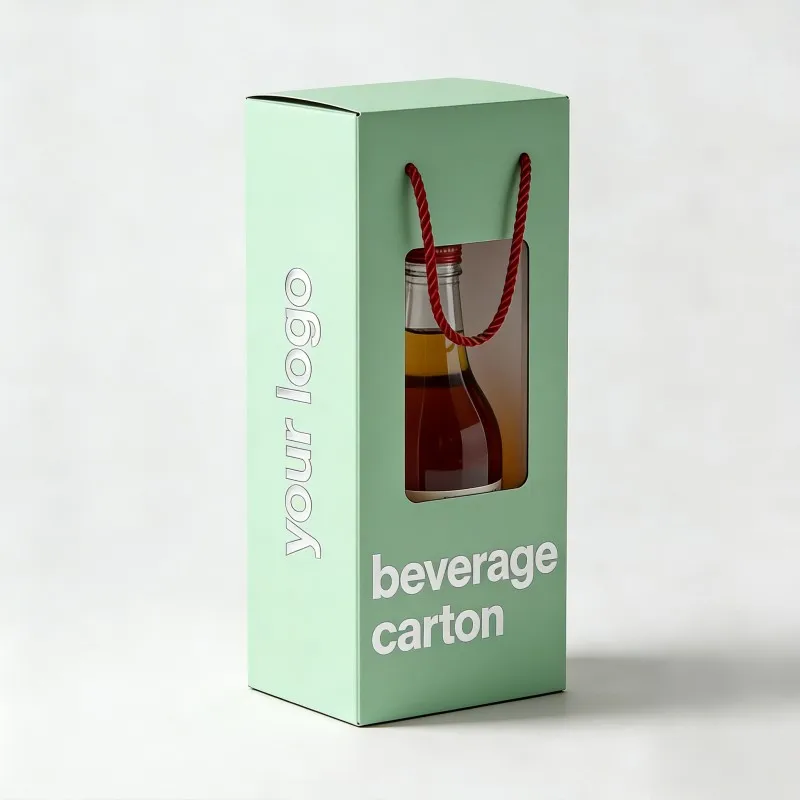 Scatola di cartone personalizzata con stampa, isolata termicamente per bevande, scatole per birra con finestra in PET, scatola per erogatore di caffè