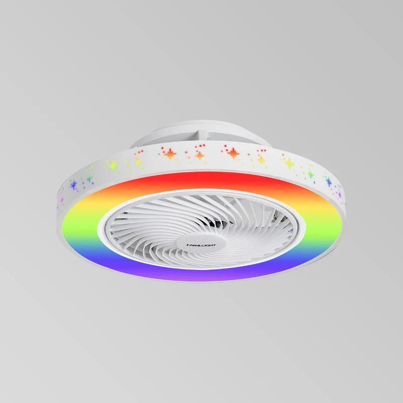 Grootwinkel BLDC Plafondventilator Lamp Ventilador DE Techo LED Dimbaar 3 ABS-bladen Moderne plafondventilator met licht en afstandsbediening