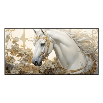 Wholesale wall light decoration painting living room sofa background wall hanging painting horse mural decoration hallway mural