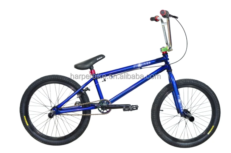 ユニークな光沢のある半透明カラーBMX 20インチフリースタイル自転車