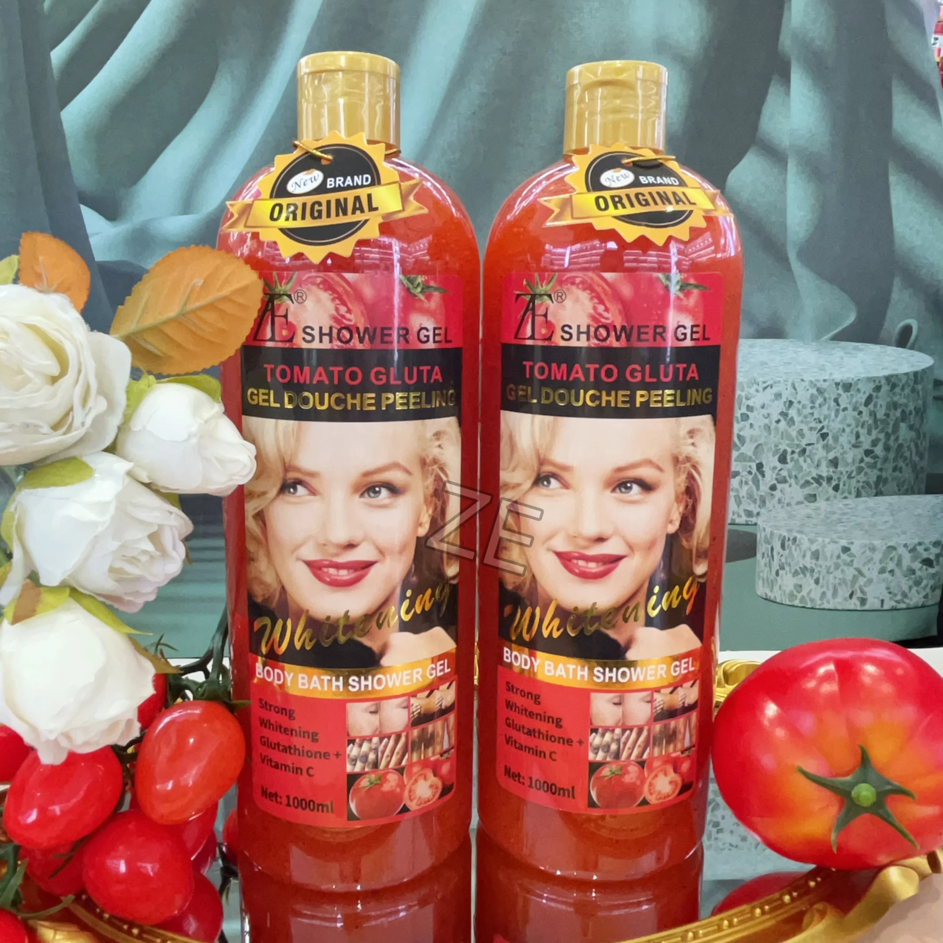 Hot ZE Tomato Gluta Whitening Shower Gel - Moisturizing & Brightening Hot ZE Tomato Gluta Whitening Shower Gel - Moisturizing & Brightening