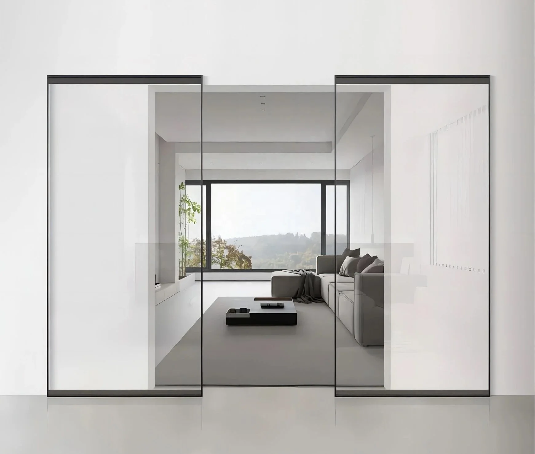 Ghost Door Hardware Kits Invisible Sliding Door System Glass Sliding Interior Door