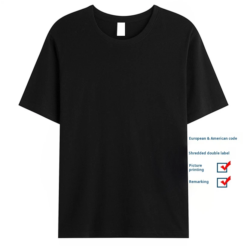 Wholesales high quality 100% cotton t shirt unisex clothing men's tee shirt custom printing logo