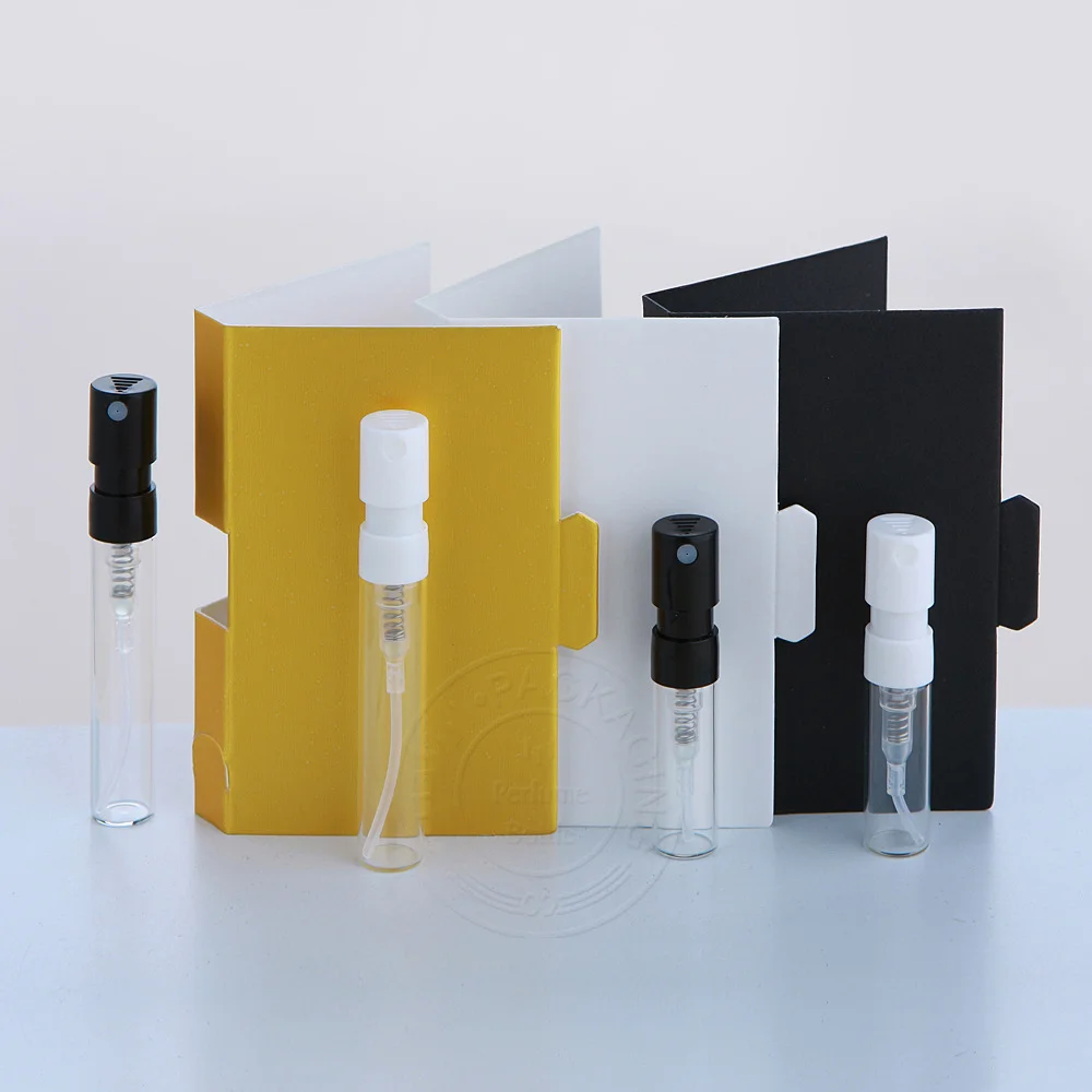 Mini Glass Vials Perfume Sample Test Bottles with Paper Card