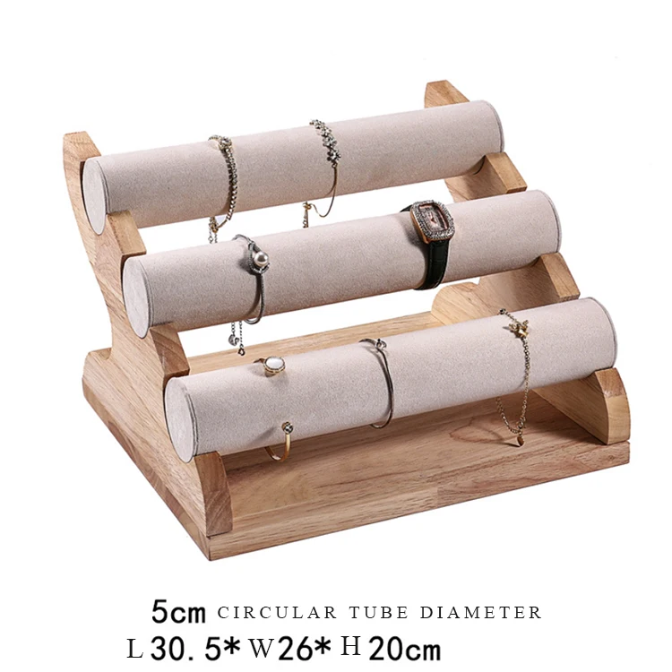 Luxury Wood Velvet Jewelry Store Exhibitor Display Set Bust Necklace