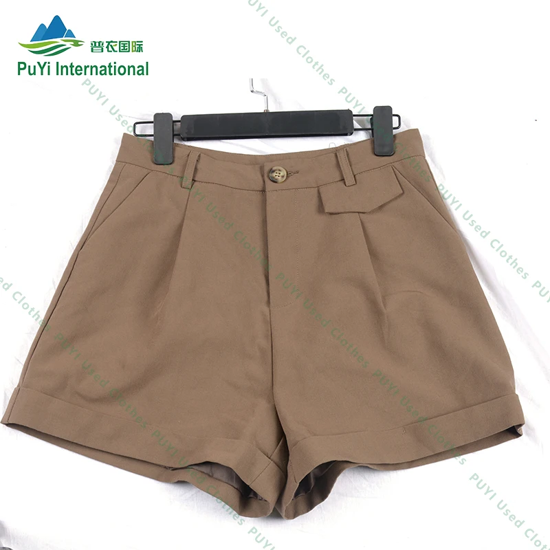 Pantaloni corti di cotone misto da donna vestiti estivi usati