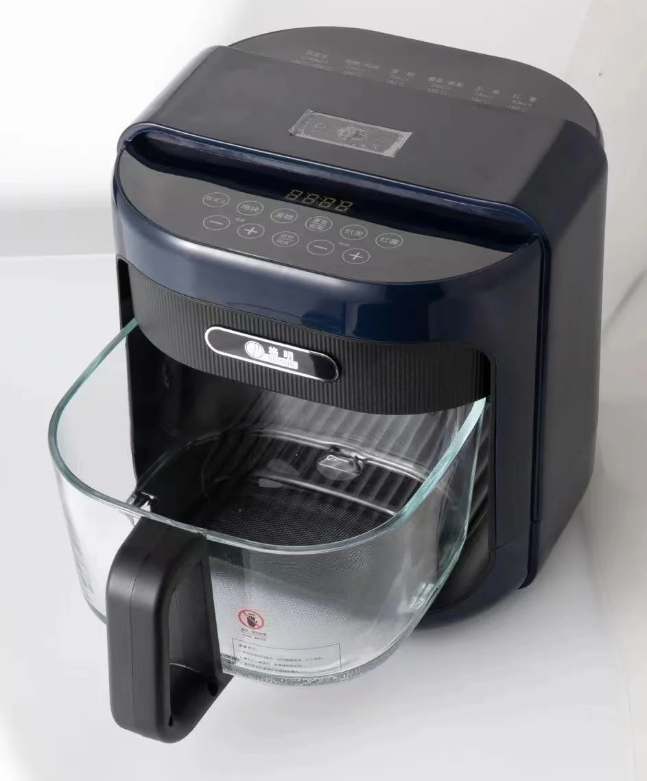 JS Gourmet Glass Basket Air Fryer, 4-L.