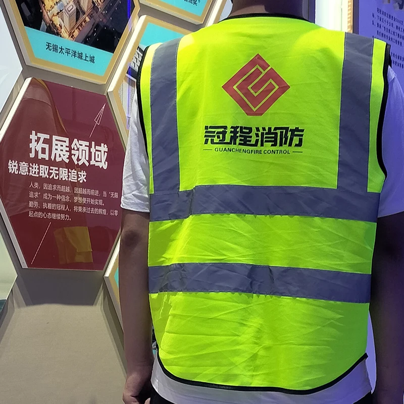 Worker Hi Vis Reflective Safety Vest With Logo Pocket New Product Worker Hi Vis Reflective Safety Vest With Logo Pocket