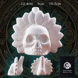 Aztec Death Whistle Sifflet Aztèque Puissant De 125 DB Avec Sac à Cordon De Sifflet Azteque De La Mort