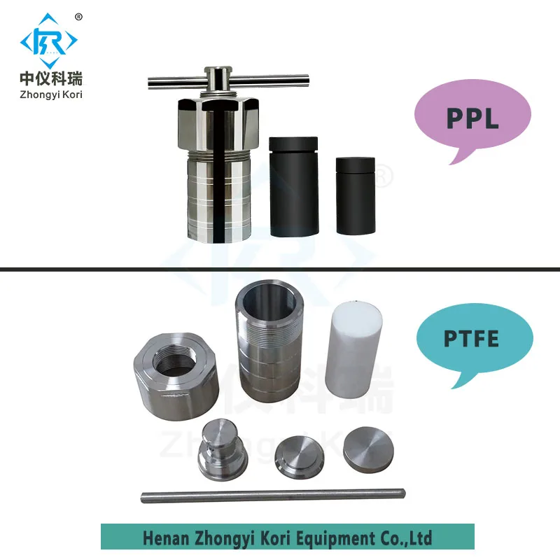 Autoclave Reactor 25ml to 500ml Hydrothermal Reaction Kettle with Ptfe or Ppl Chamber