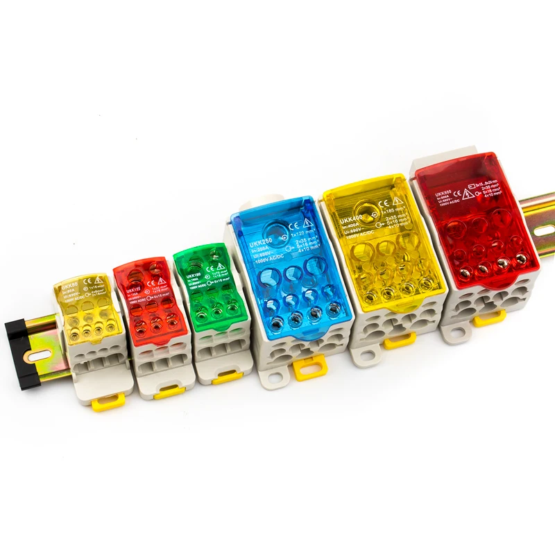 CE RoHS Terminal Block 1 in Many Out Din Rail Distribution Box UKK80A