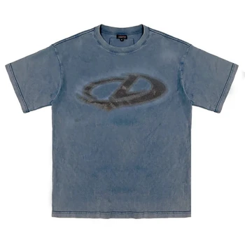 ANYU Custom 250 Grams Street Wear Graphic design large design 100% cotton oversize acid wash t shirt