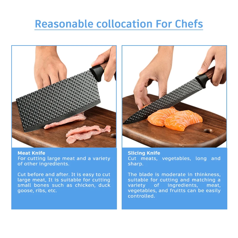 Design Wheat Straw Handle Heavy Duty Promotional Chef Knife Best Seller ...