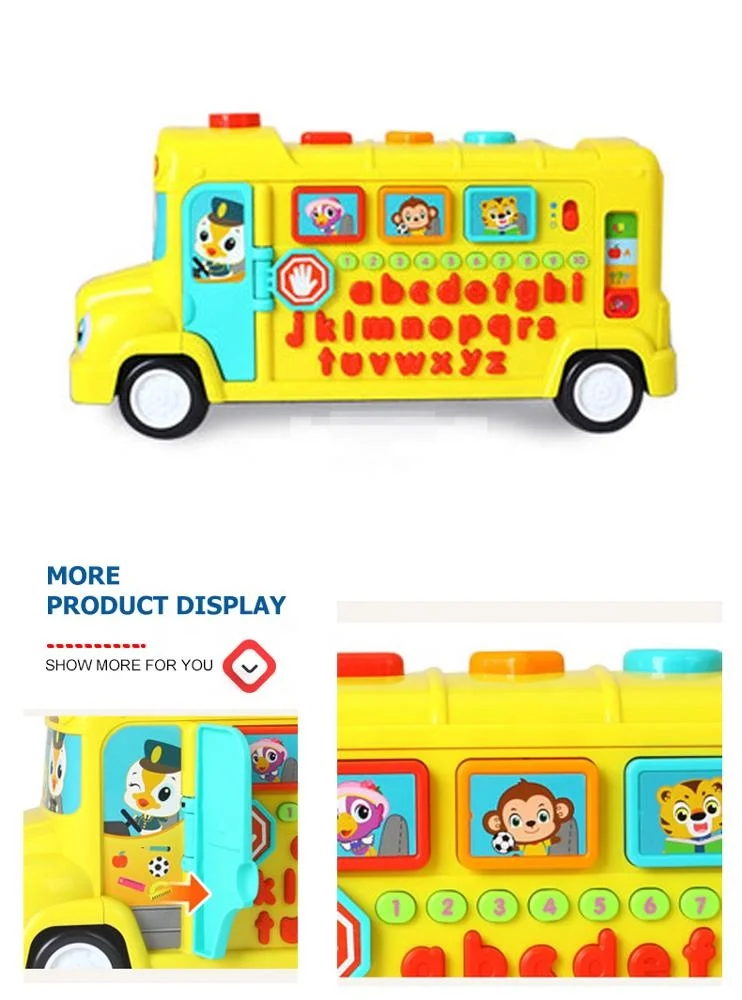 Alphabet School Bus Learning Toy Hot Selling Electric Plastic