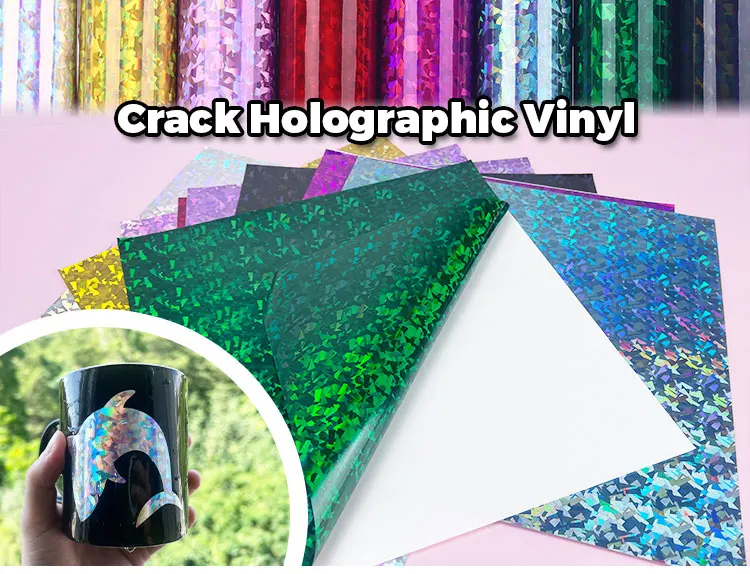 Crack Holographic Self Adhesive Vinyl