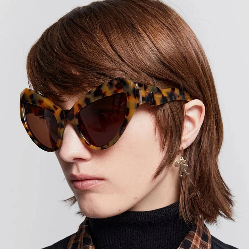 Cat Eye Sunglasses Leopard Women Modern Retro Style Fashion Decorative Bat Shade Cat Eye Sunglasses Leopard Women Modern Retro Style Fashion  main image 4