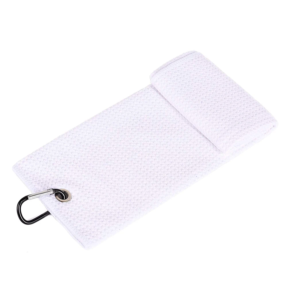Customised ultra soft white sublimatable waffle golf towel microfiber with clip