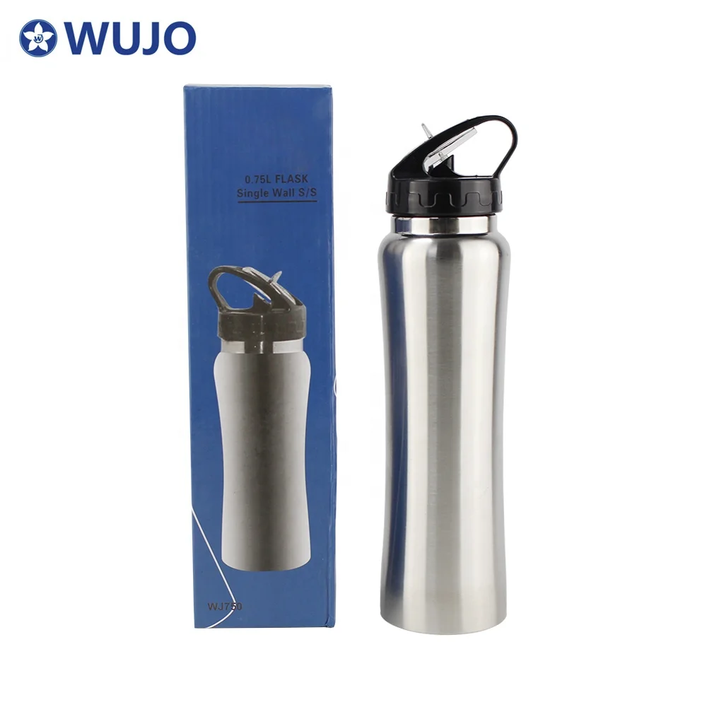 WUJO Manufacturer 750ml New Design Cheap Free Sample Purple Single Wall Vacuum Cup Stainless Steel Termo De Agua