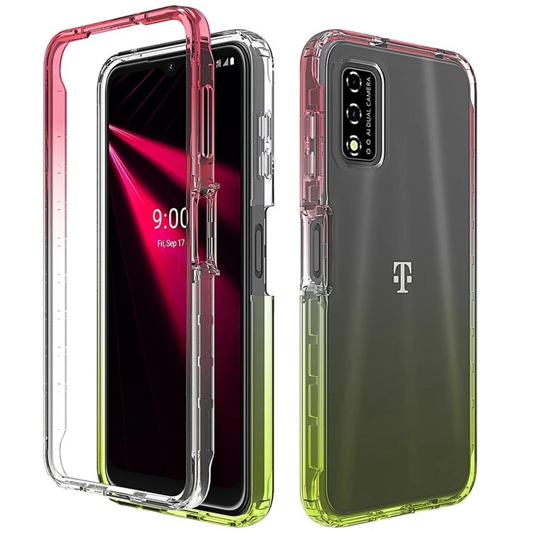 Reliable Quality Gradual Change Color clear Shockproof Cases for T-Mobile ReVVL V 4G Pc Tpu Phone case