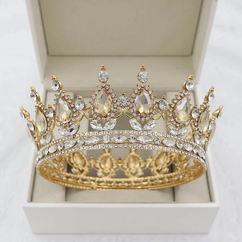 Big Pageant Crystal Crystal  Bride Crown Tiaras  Wedding