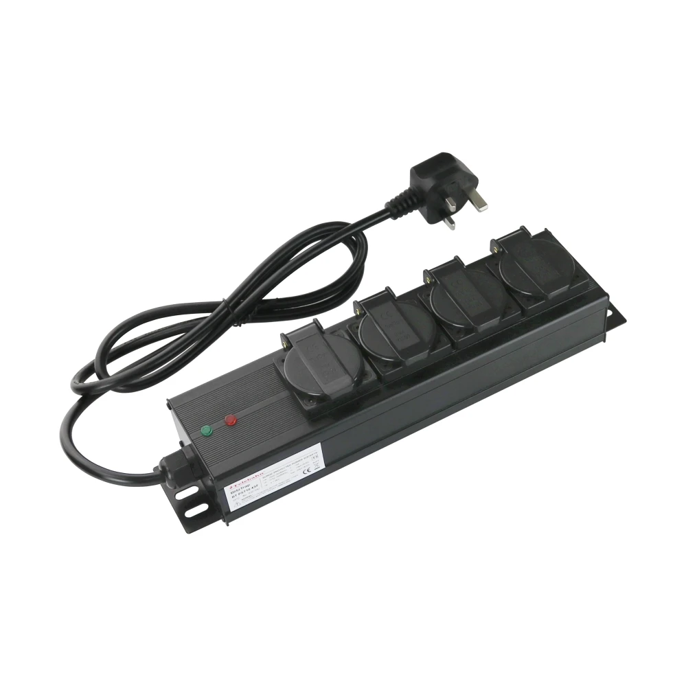 13A 250V AC UK 4 Outlets Surge Protector Power Strip with Suppressor Filter