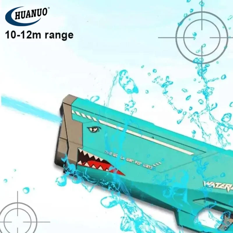 2 Stylos Pistolets à Eau Requin – Bleu Et Rose – Double Usage écriture Et Jet D'eau, Farce Rigolote Pour Enfants Et Adultes