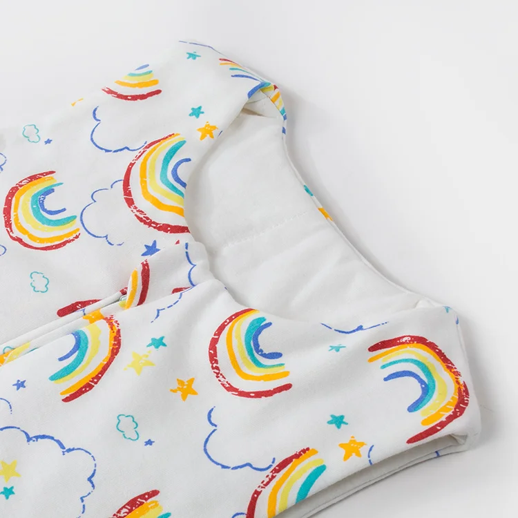 SD001 Новый изготовленный на заказ 100% хлопок зимние спальные мешки младенца полный печатный детский спальный мешок с молнией