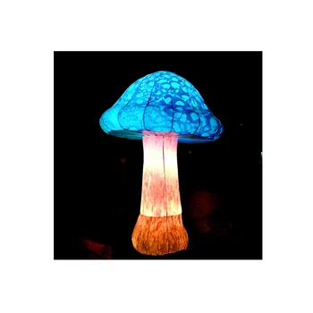 Customized Giant Artificial Inflatable Mushroom Model With Led Light For Outdoor Decoration