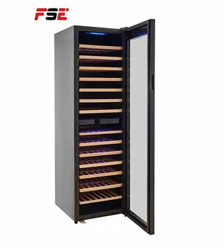 280L Commercial Freezer Cooler Dual Zone Wine Storage Refrigerator Fridge 108 Bottles Bar Cabinets With Stainless Steel Shelves