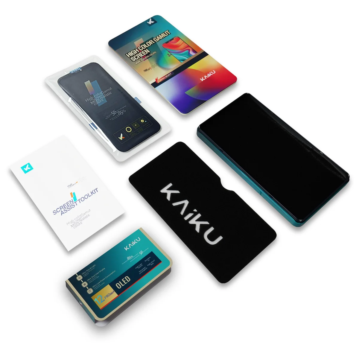 Kaiku Screen for X XR XS MAX 11 12 PRO MAX 13 - High Color Gamut