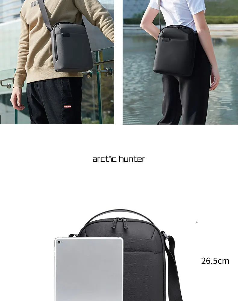 Arctic Hunter New Arrival Wholesale Crossbody chest Bag Black Grey Shoulder Bag Waterproof sling bags for men