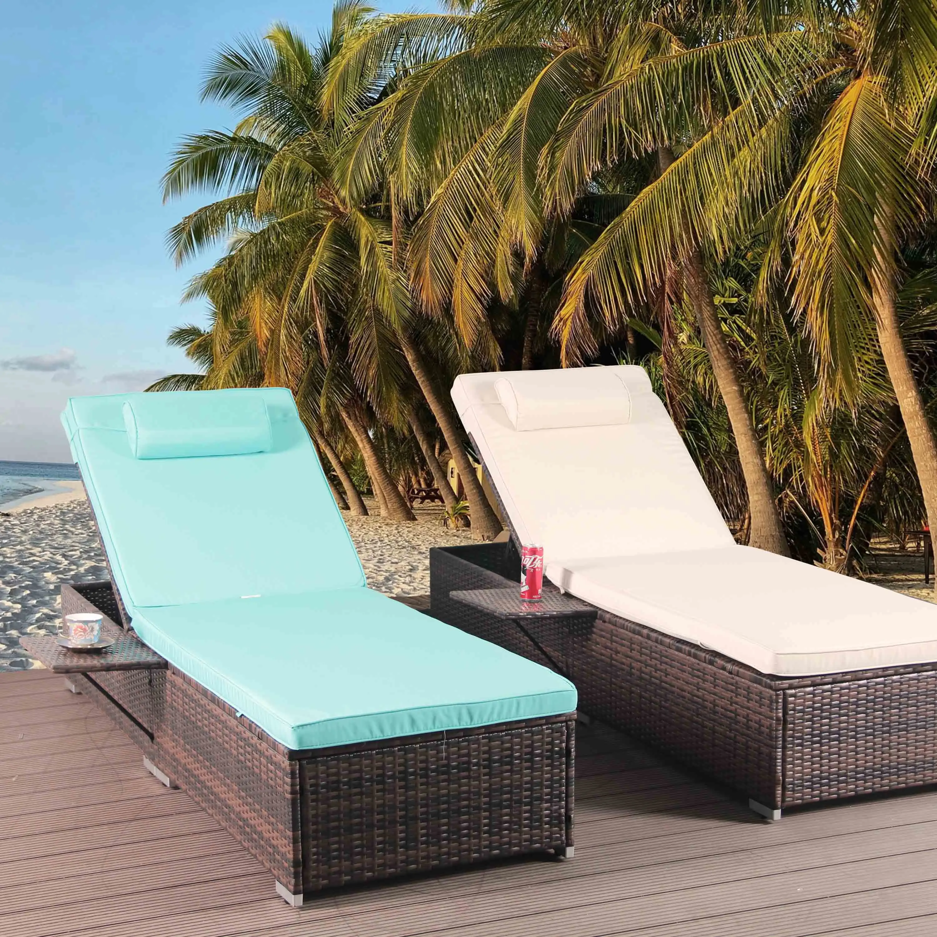 sun loungers with no arms