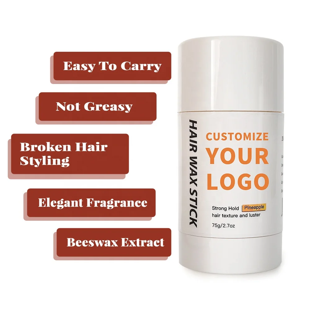 Ready to Ship Private Label Custom Logo Strong Hold No Greasy Coconut Hair Wax Slick Stick