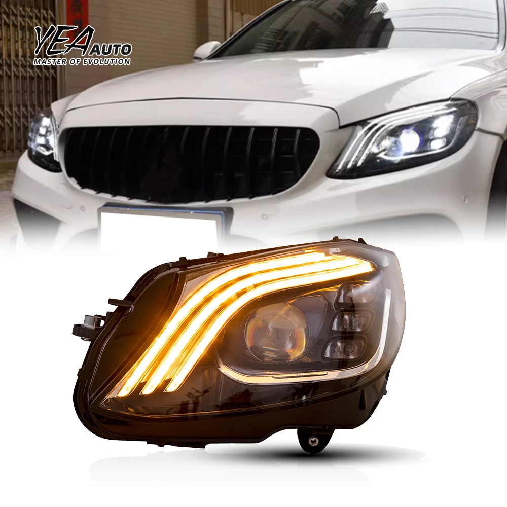 Headlight Head Light Led Lights maybach Style LED Headlights for Mercedes benz c Class W205 Headlamp Head Lights 2015-2020