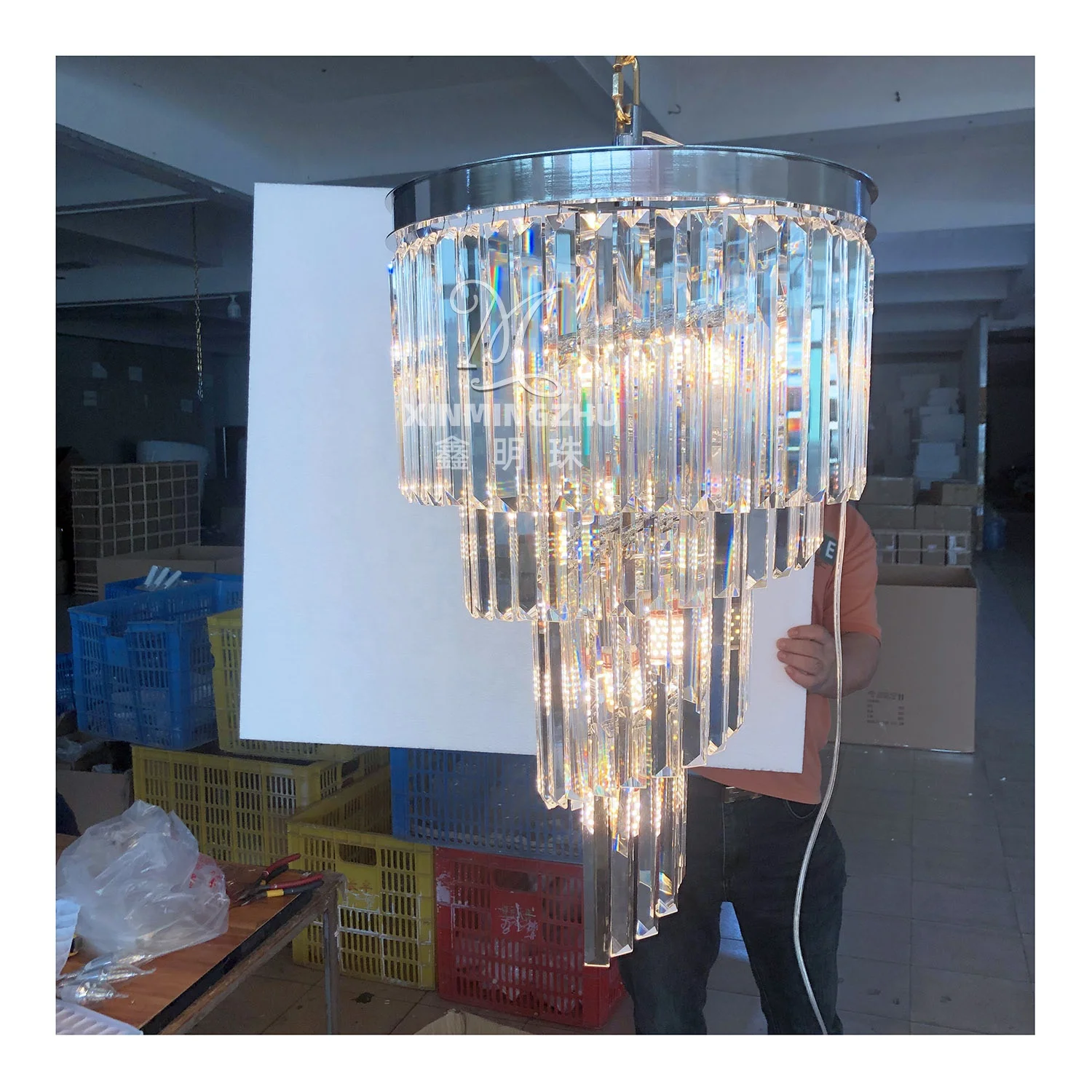 Новый дизайн роскошная Длинная спиральная хрустальная люстра k9 Современный домашний декор нордическая подвесная светильник для входа в лобби отеля