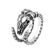Fashion Gothic Punk Antique Stainless Steel Dragon Eagle Claw Finger Ring Retro Fashion Men's Rings
