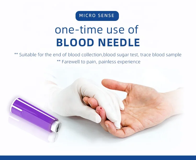 Disposable Medical Sterile Pressure Activated Safety Lancet Single Use Blood Lancet CE ISO