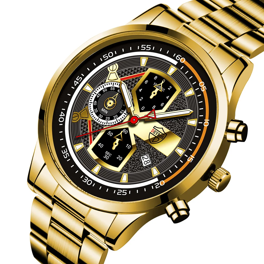 2021 Luxury New Mens Watches Fashion Men Sports Stainless Steel Quartz  Wrist Watch Luminous Clock Man Business Casual Watch