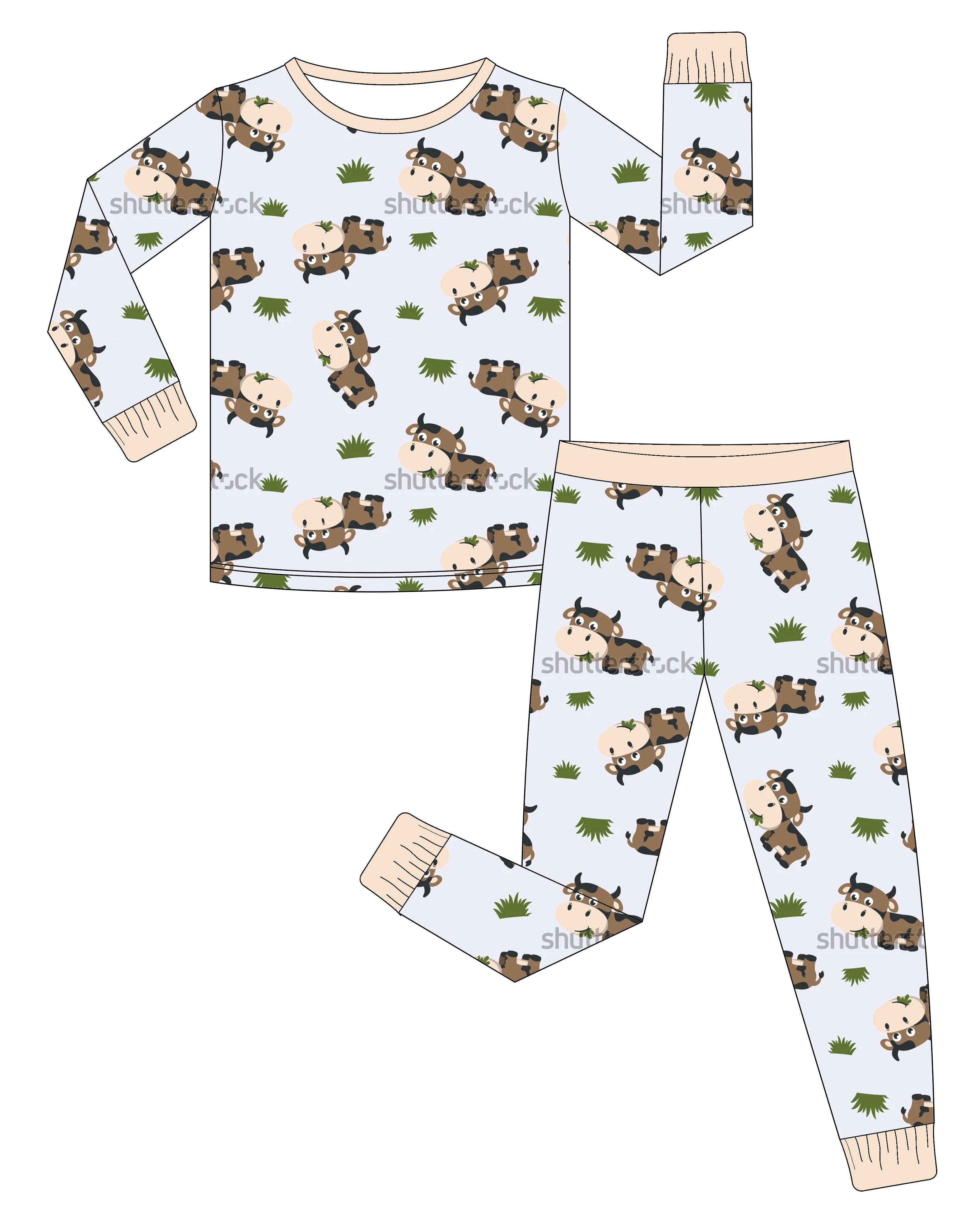 Factory Price Simple Checkered Bamboo Toddlers Pajamas Baby Outfits