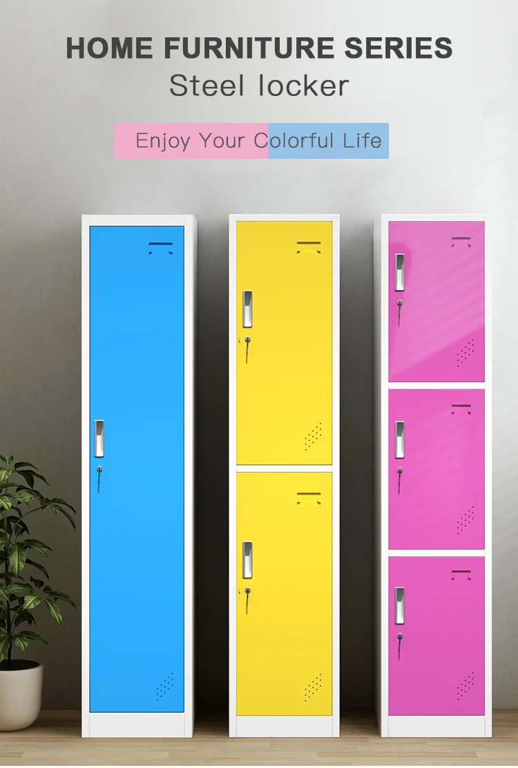 Single 2 Door 2 Tier Locker Wardrobe Closet Cupboard Wardrobes Metal