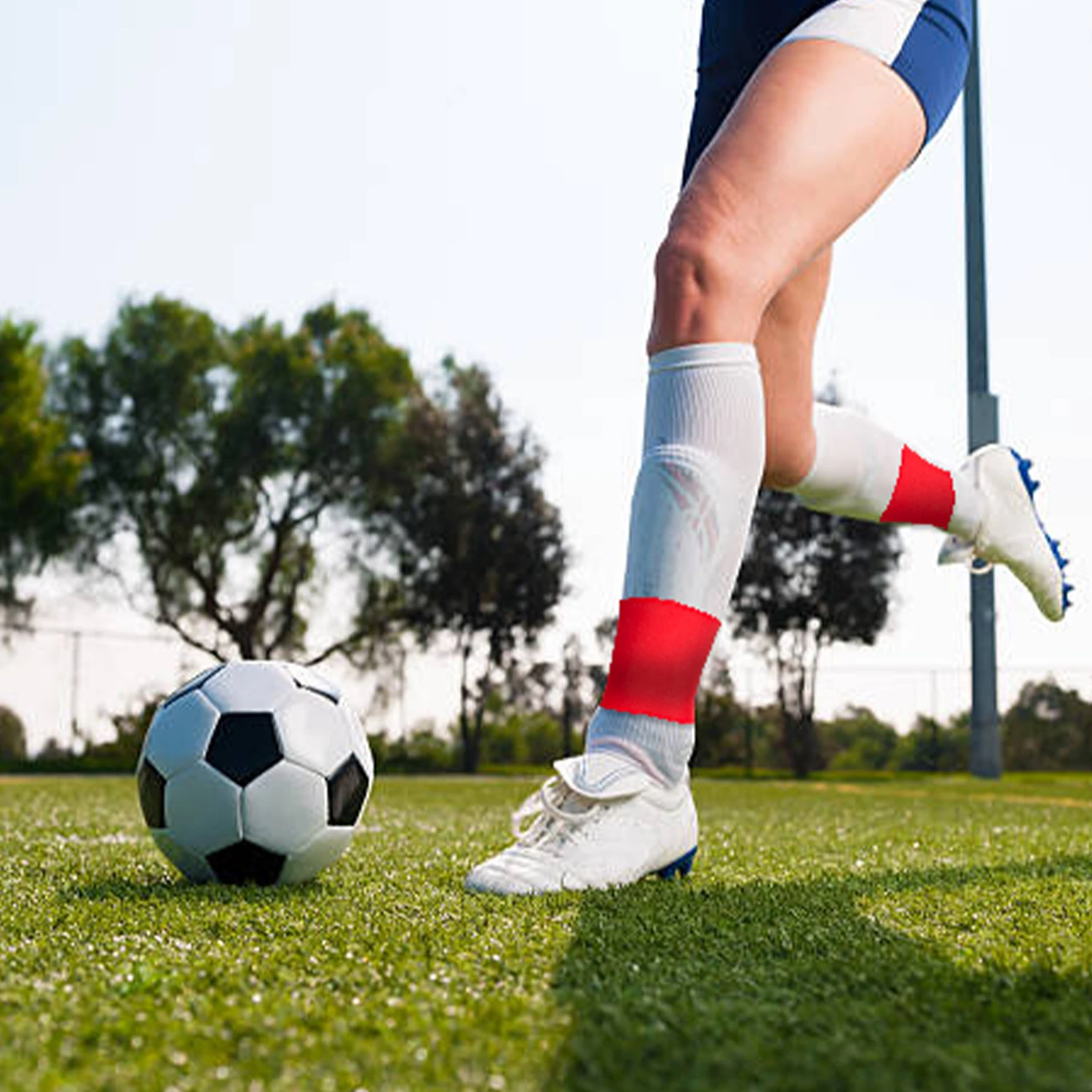 Custom Logo Soccer Shin Guards Strap Silicone Anti Slip Grip Tapes Shin Guard Straps for Men Women Adults Kids